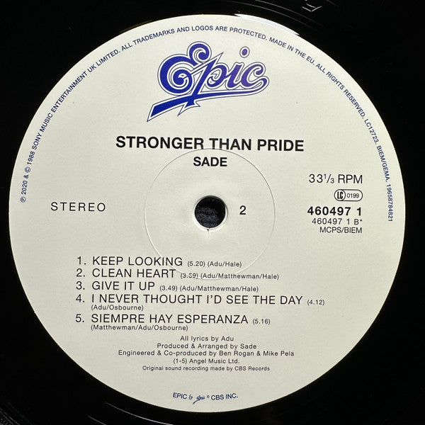 Sade "Stronger Than Pride"