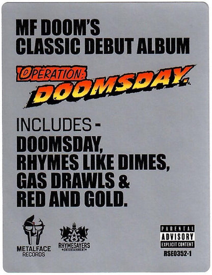 MF Doom "Operation Doomsday" (Repress)