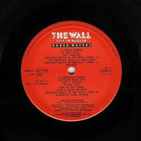 Roger Waters "The Wall (Live In Berlin)" (Rare 2nd Hand)