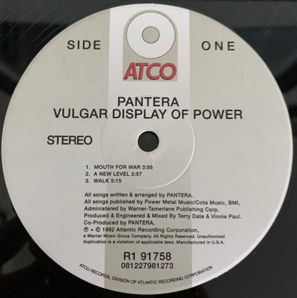 Pantera "Vulgar Display Of Power"