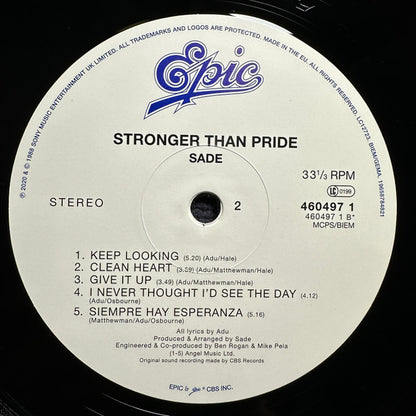 Sade "Stronger Than Pride"