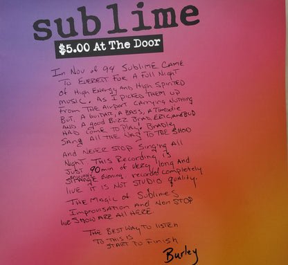 Sublime  "$5.00 At The Door"