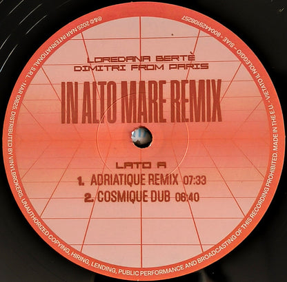 Loredana Bertè, Dimitri From Paris "In Alto Mare (Remix)"