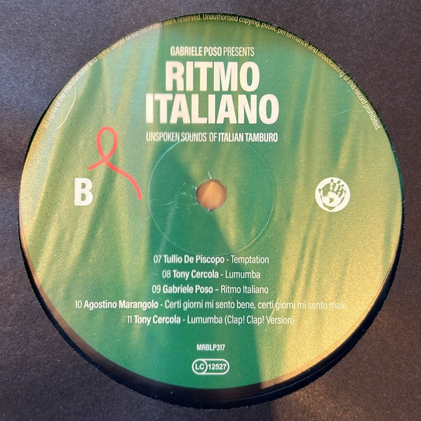Gabriele Poso, Various "Ritmo Italiano (Unspoken Sounds Of Italian Tamburo)"