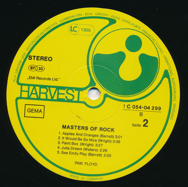 Pink Floyd "Masters Of Rock" (2nd Hand)