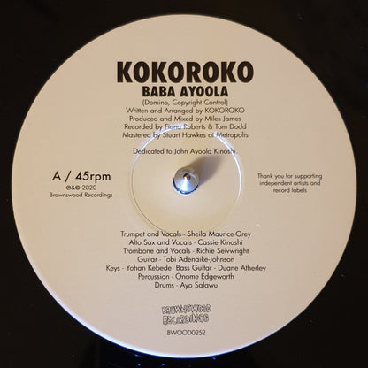 Kokoroko "Carry Me Home / Baba Ayoola "