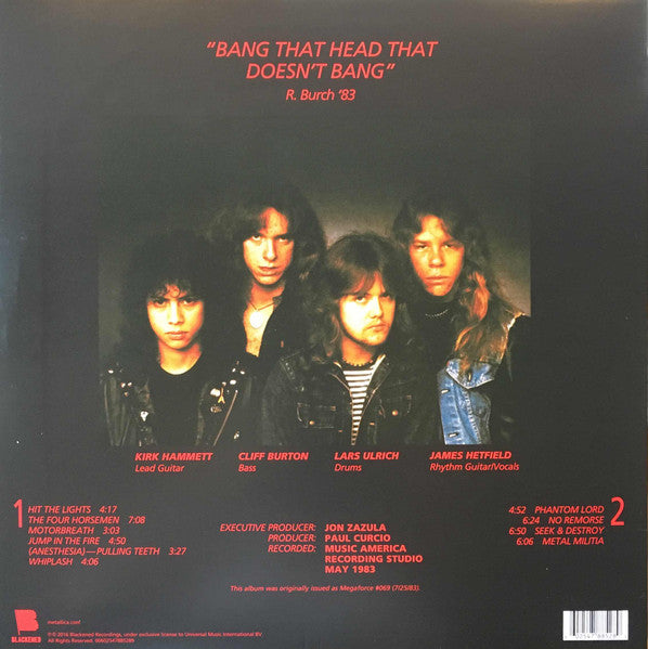 Metallica "Kill 'Em All"