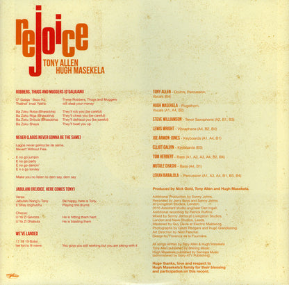 Tony Allen, Hugh Masekela "Rejoice"