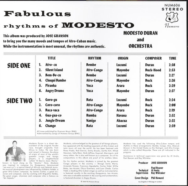 Modesto Duran "Fabulous Rhythms Of Modesto"