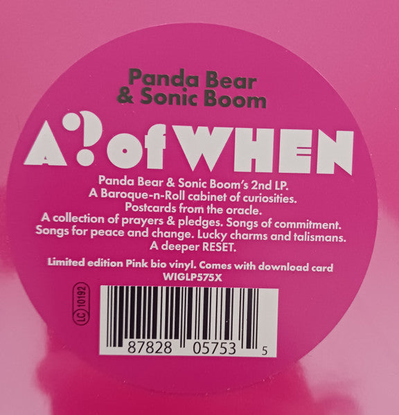 Panda Bear, Sonic Boom "A ? of WHEN" (pink colored)