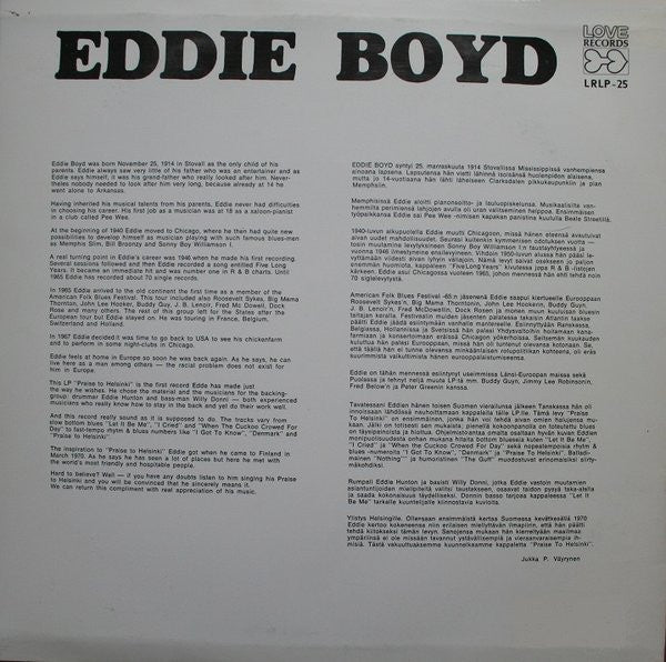 Eddie Boyd "Praise To Helsinki"