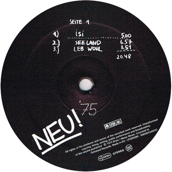 Neu! "Neu! '75"