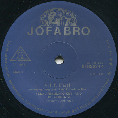 Fela Kuti, Africa 70 "V.I.P. (Vagabonds In Power) Vol. 1 Live In Berlin"