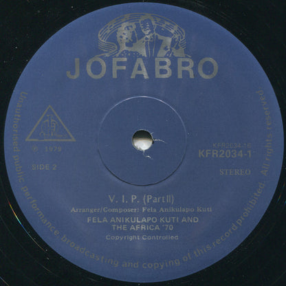 Fela Kuti, Africa 70 "V.I.P. (Vagabonds In Power) Vol. 1 Live In Berlin"