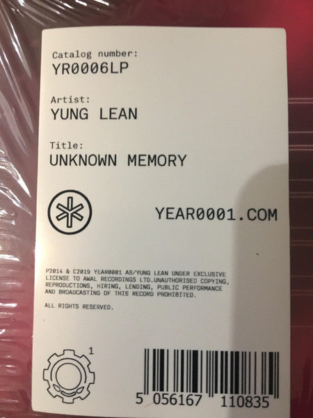 Yung Lean "Unknown Memory" (Colored)