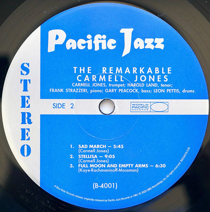 Carmell Jones Featuring Harold Land ‎"The Remarkable Carmell Jones" (Tone Poet Series)
