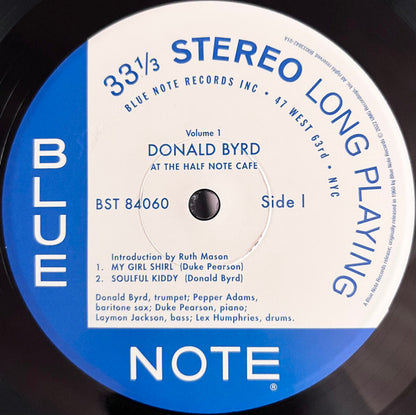 Donald Byrd "At The Half Note Cafe Volume 1" (Tone Poet Series)