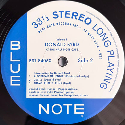 Donald Byrd "At The Half Note Cafe Volume 1" (Tone Poet Series)