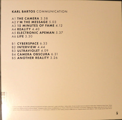 Karl Bartos (Kraftwerk) "Communication"
