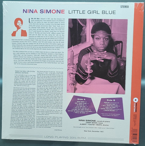 Nina Simone "Little Girl Blue" (Clear Vinyl)